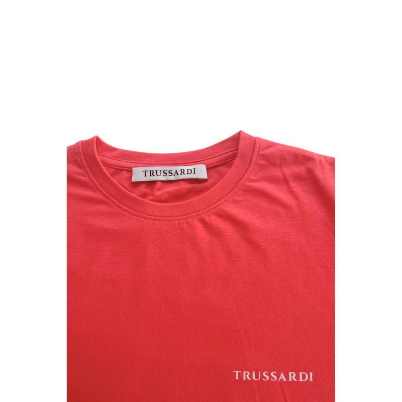 Red Cotton T-Shirt Trussardi Beachwear
