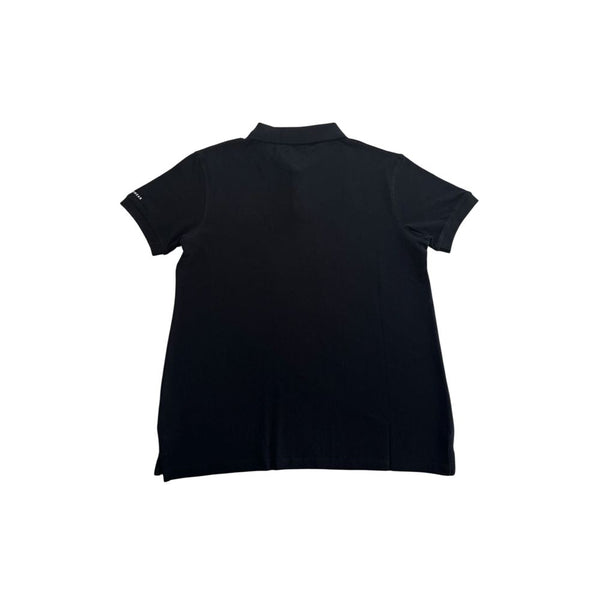 Black Cotton Polo Shirt Trussardi Beachwear