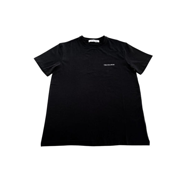 Black Cotton T-Shirt Trussardi Beachwear