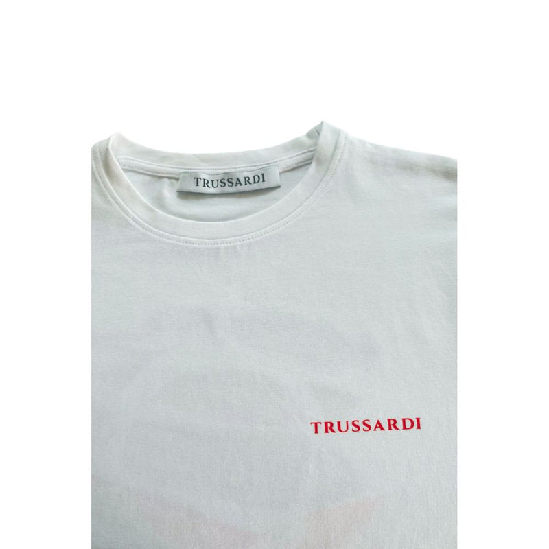 White Cotton T-Shirt Trussardi Beachwear