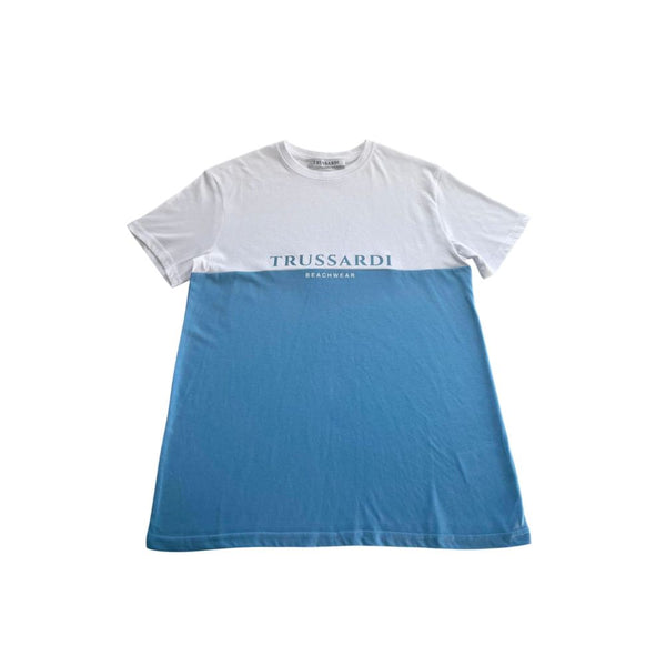Light Blue Polyester T-Shirt Trussardi Beachwear