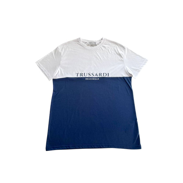 Blue Polyester T-Shirt Trussardi Beachwear