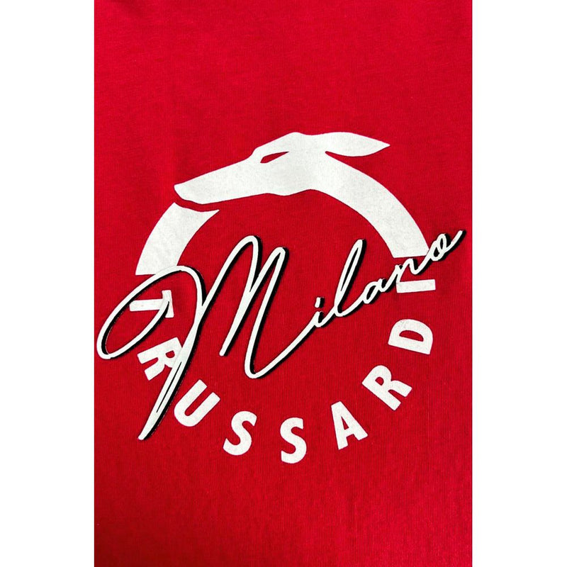 Red Cotton T-Shirt Trussardi Beachwear