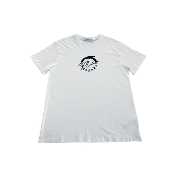 White Cotton T-Shirt Trussardi Beachwear