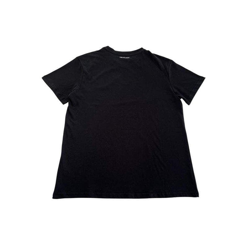 Black Cotton T-Shirt Trussardi Beachwear
