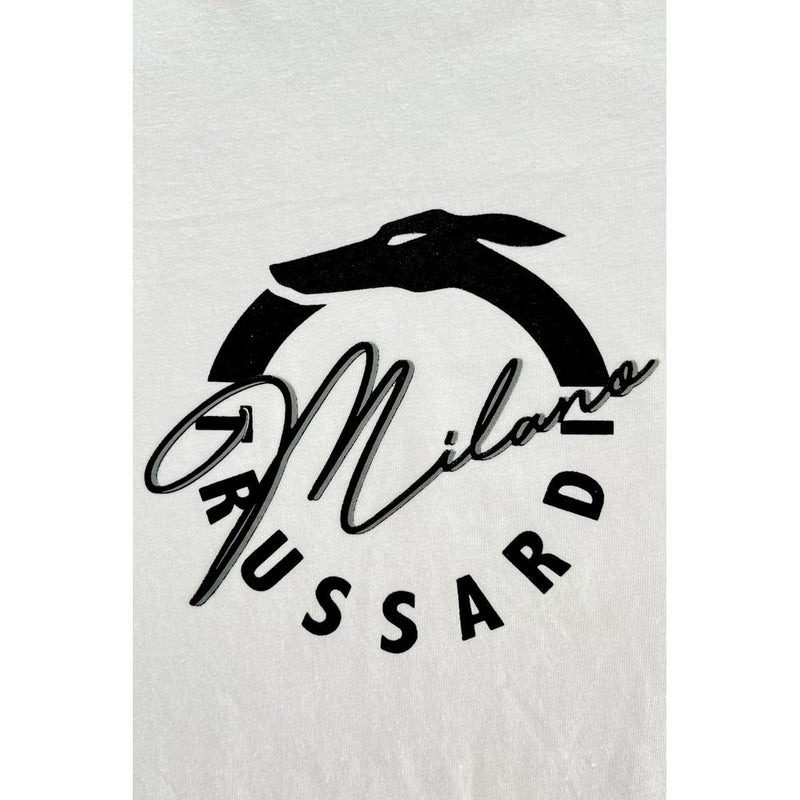 White Cotton T-Shirt Trussardi Beachwear