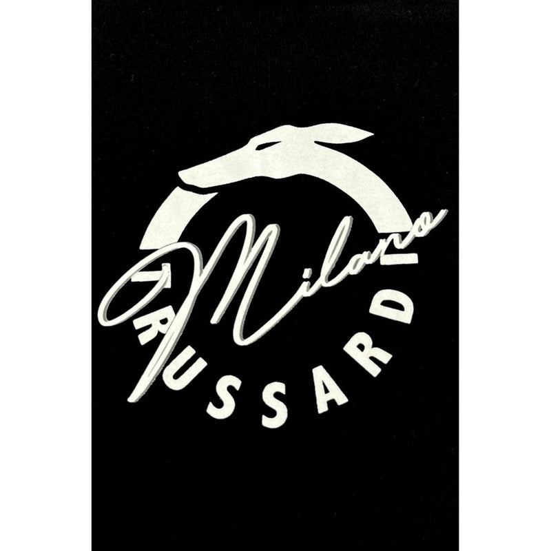 Black Cotton T-Shirt Trussardi Beachwear