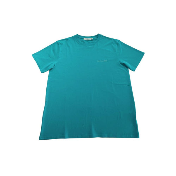 Light Blue Cotton T-Shirt Trussardi Beachwear