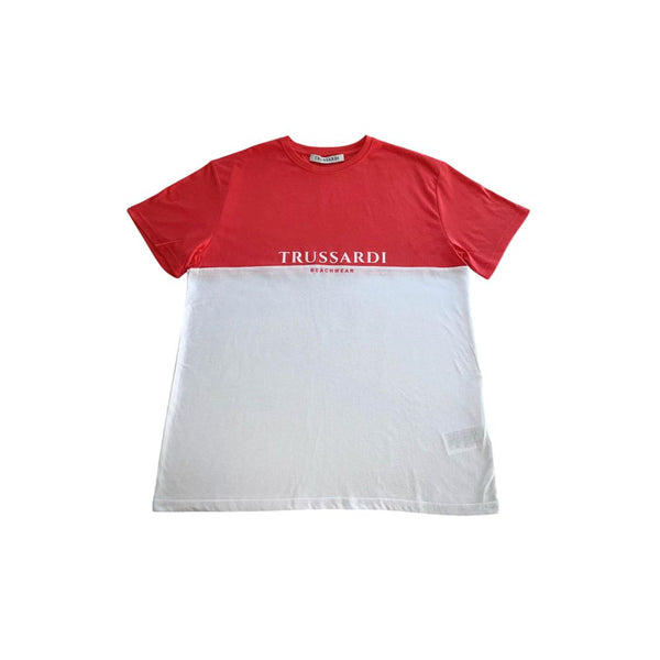 White Polyester T-Shirt Trussardi Beachwear