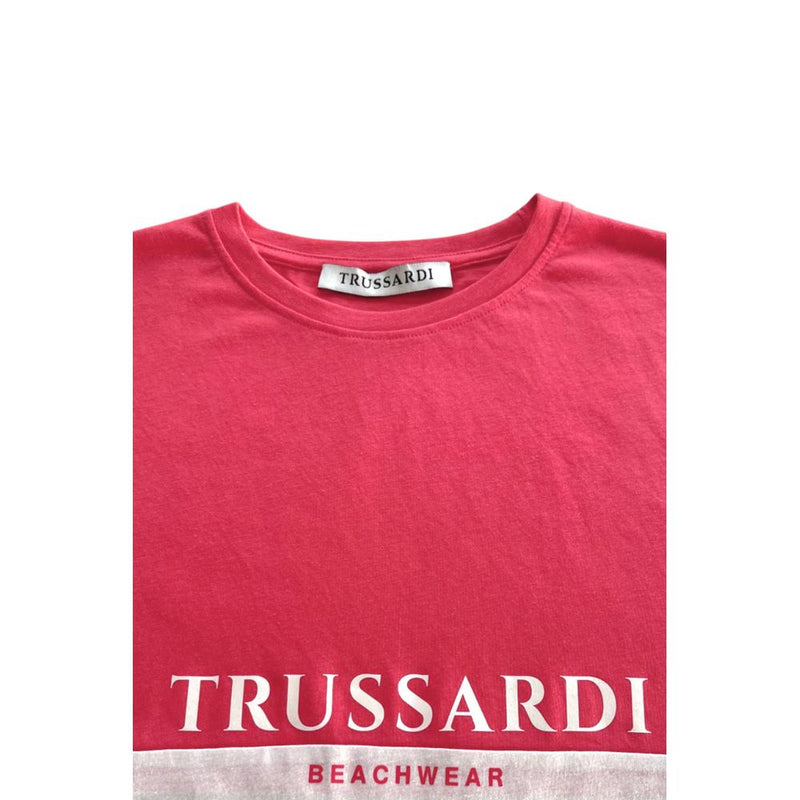 White Polyester T-Shirt Trussardi Beachwear