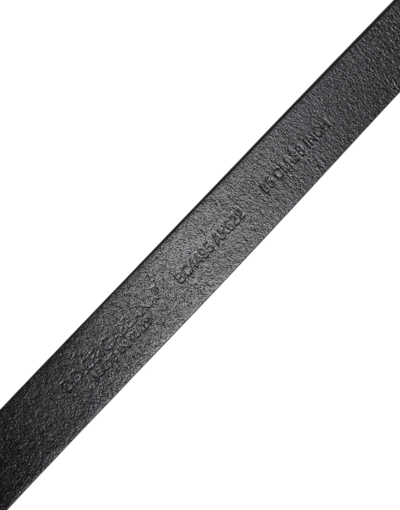 Black Calfskin Classic Metal Logo Buckle Belt Dolce & Gabbana