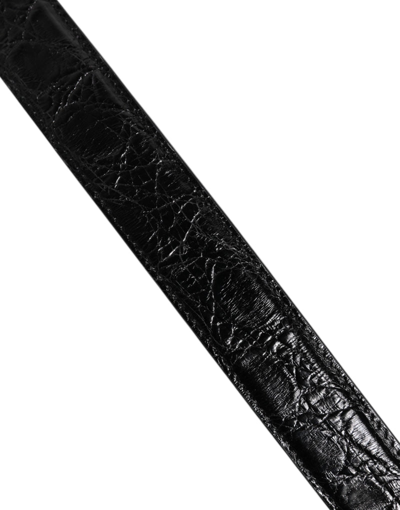 Black Alligator Leather Bag Shoulder Strap Dolce & Gabbana