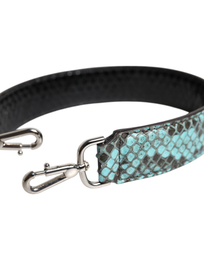 Black Blue Exotic Leather Bag Shoulder Strap Dolce & Gabbana