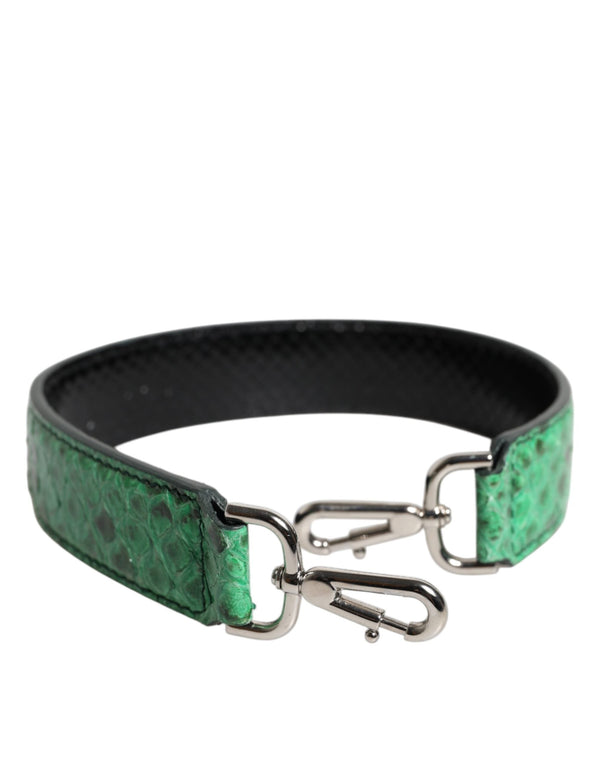 Black Green Exotic Leather Bag Shoulder Strap Dolce & Gabbana
