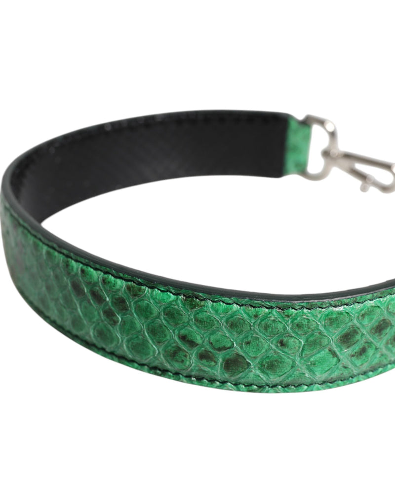 Black Green Exotic Leather Bag Shoulder Strap Dolce & Gabbana