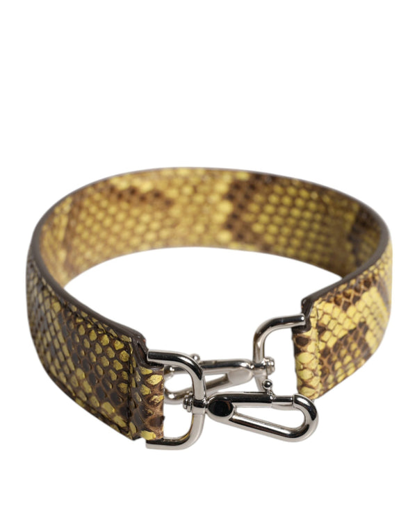 Yellow Exotic Leather Bag Shoulder Strap Dolce & Gabbana