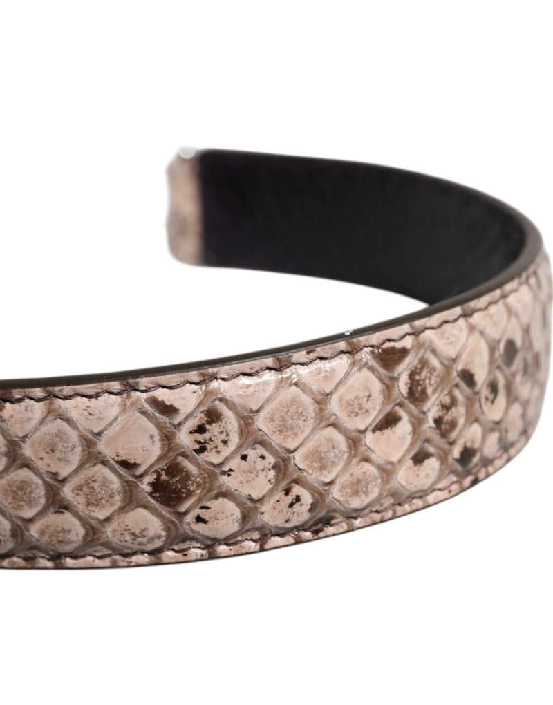 Black Cream Exotic Leather Bag Shoulder Strap Dolce & Gabbana