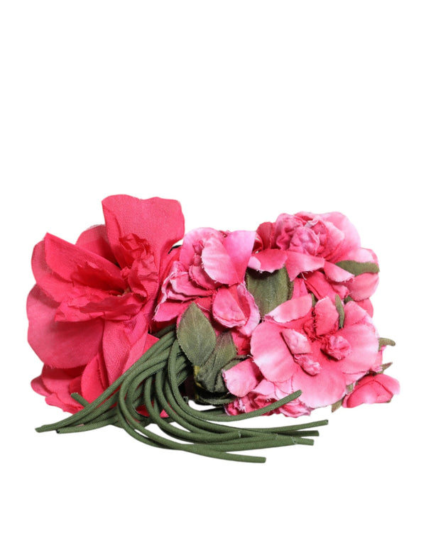 Multicolor Floral Applique Detail Tie Belt Dolce & Gabbana