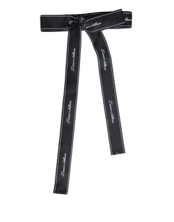 Black Waist Ribbon Wide Bow Logo Belt Dolce & Gabbana