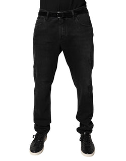 Black Cotton Skinny Men Denim Jeans Dolce & Gabbana