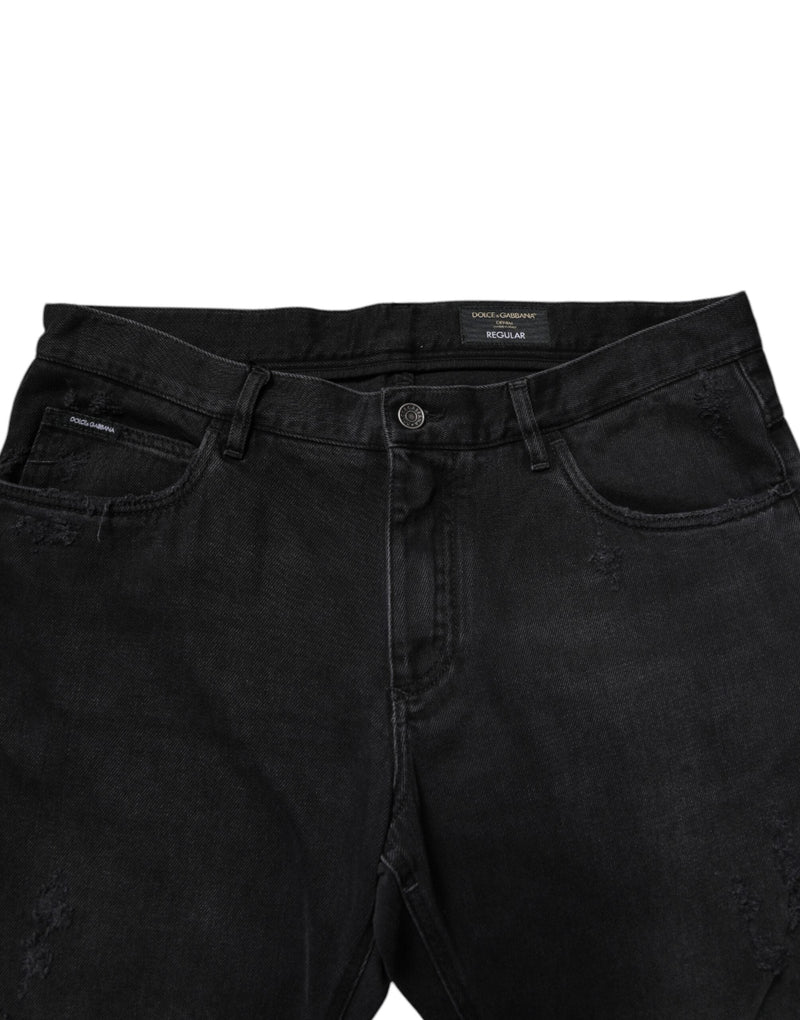 Black Cotton Skinny Men Denim Jeans Dolce & Gabbana