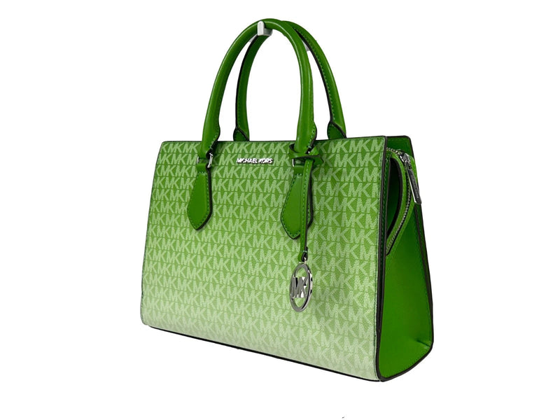 Sheila Medium Crossbody Satchel Purse Bag Jungle Green Michael Kors