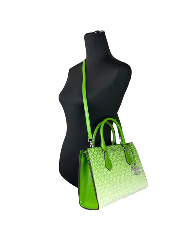 Sheila Medium Crossbody Satchel Purse Bag Jungle Green Michael Kors