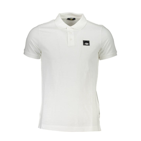 White Cotton Men Polo Shirt Cavalli Class