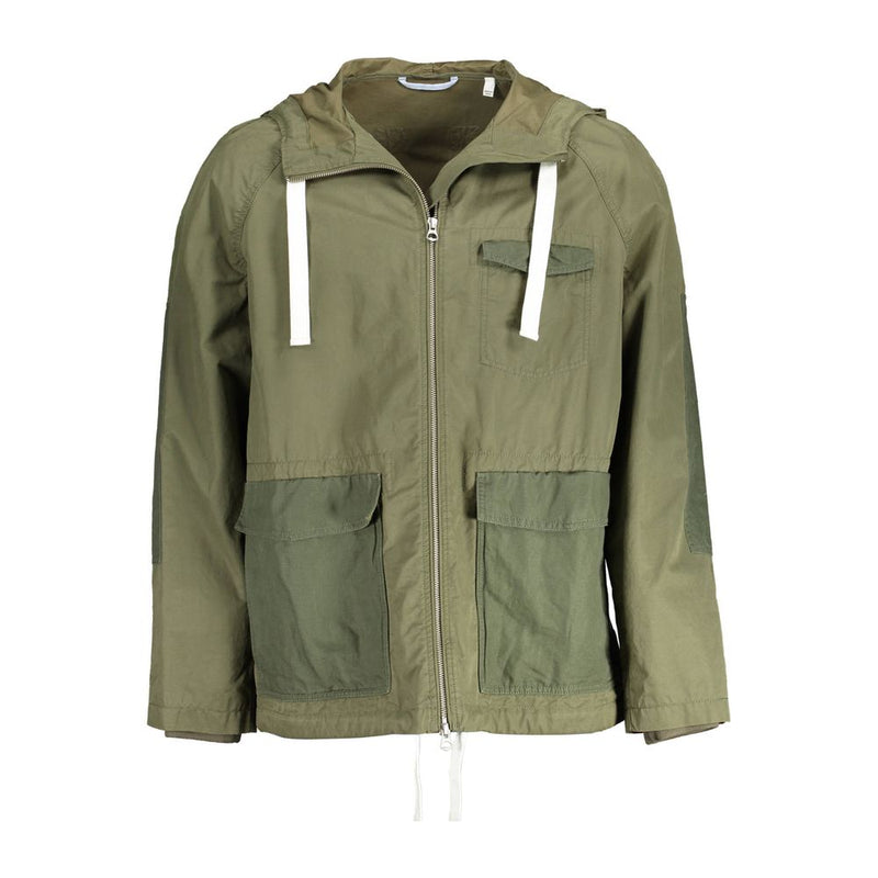 Green Cotton Men Jacket Gant
