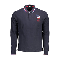 Blue Cotton Men Polo Shirt U.S. POLO ASSN.