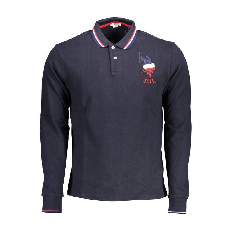 Blue Cotton Men Polo Shirt U.S. POLO ASSN.