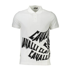 White Cotton Men Polo Cavalli Class
