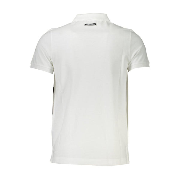 White Cotton Men Polo Cavalli Class