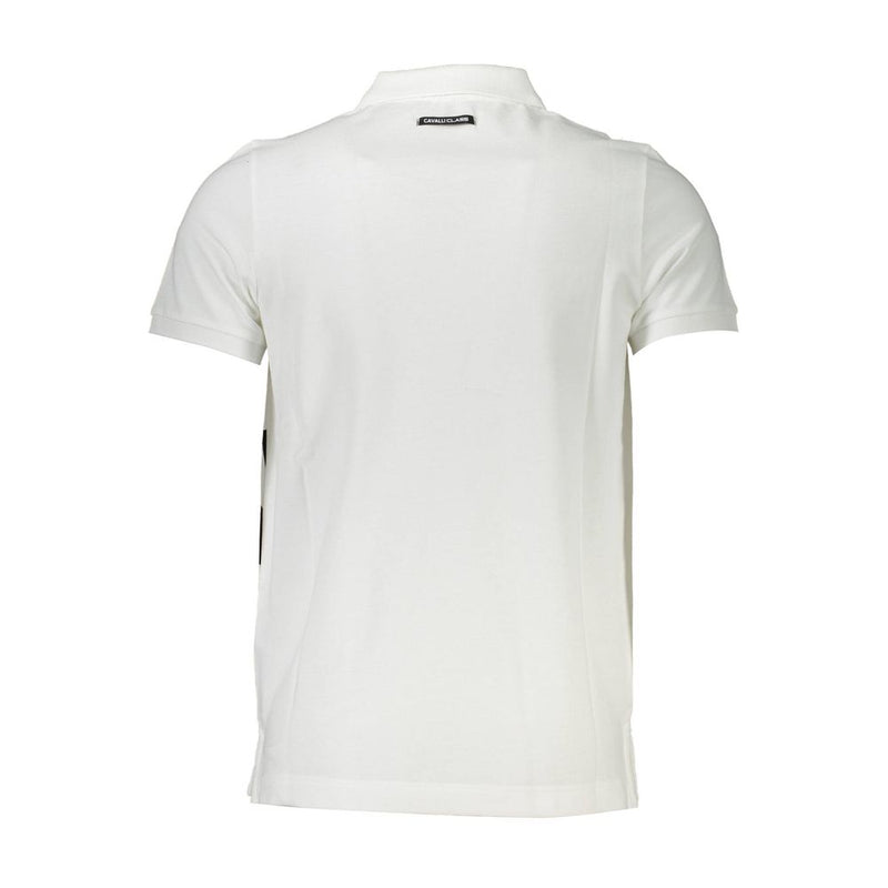White Cotton Men Polo Cavalli Class