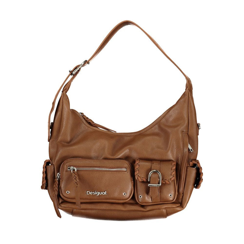 Brown Polyethylene Handbag Desigual