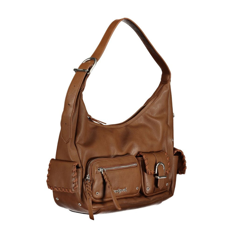 Brown Polyethylene Handbag Desigual