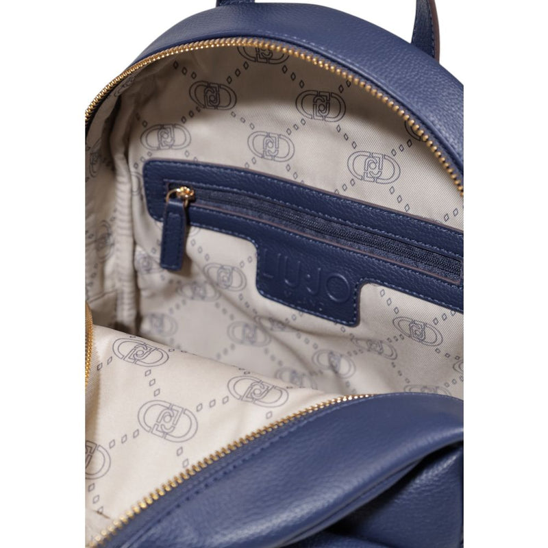 Blue Polyester Backpack Liu Jo