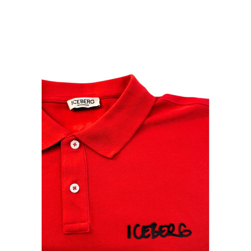 Red Cotton Polo Shirt Iceberg