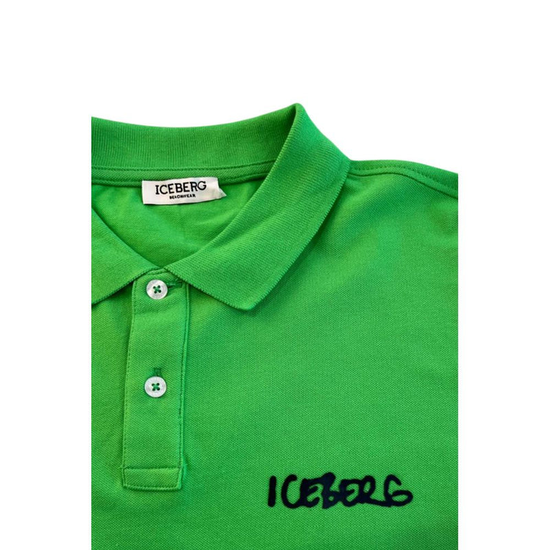Green Cotton Polo Shirt Iceberg