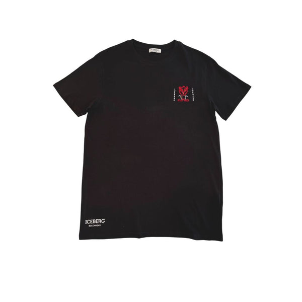 Black Cotton T-Shirt Iceberg