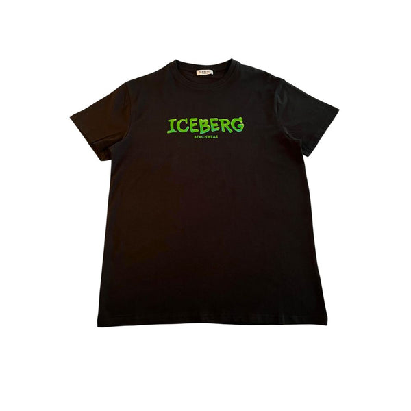 Black Cotton T-Shirt Iceberg