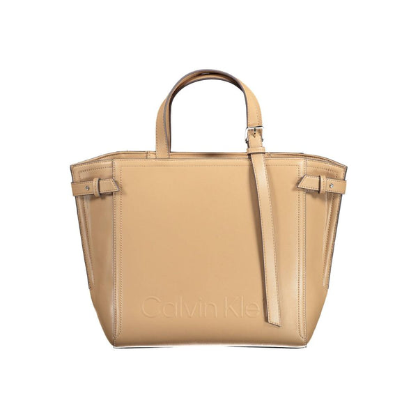 Brown Polyester Women Handbag Calvin Klein