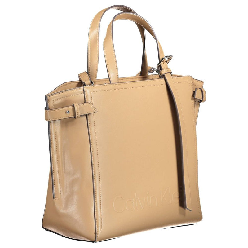 Brown Polyester Women Handbag Calvin Klein