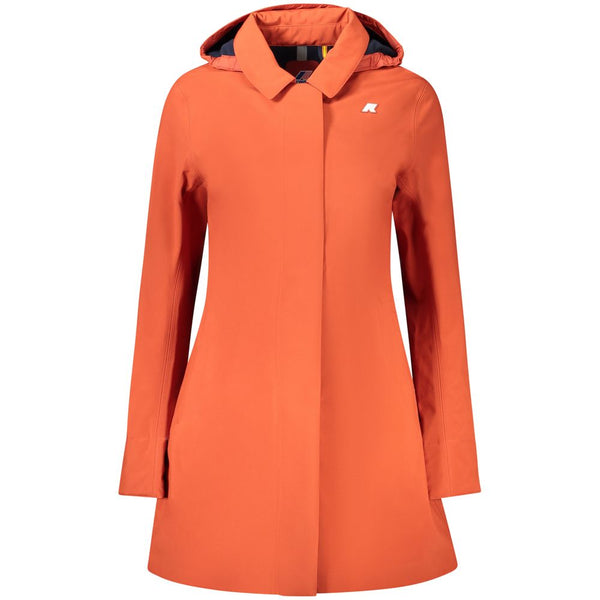 Red Polyester Women Coat K-WAY