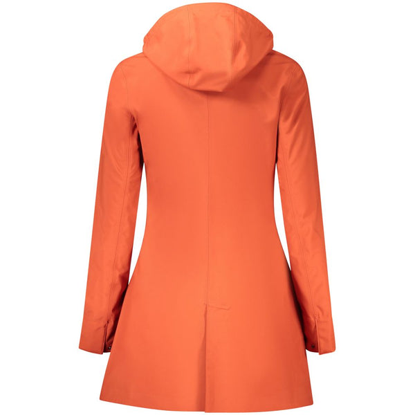 Red Polyester Women Coat K-WAY