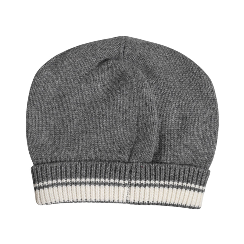 Gray Cashmere Knitted Winter Beanie Hat Dolce & Gabbana