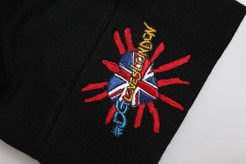 Black #DGLOVESLONDON Knitted Beanie Hat Dolce & Gabbana