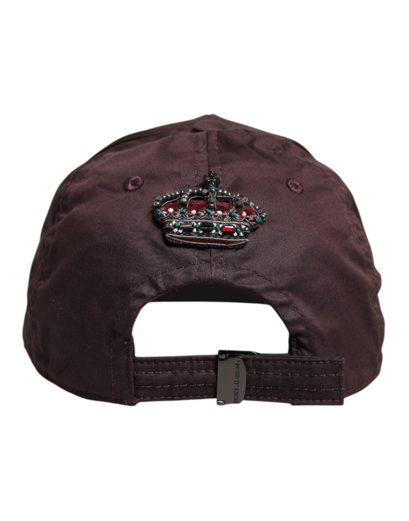 Brown Cotton DG Crown 6 Panels Baseball Cap Dolce & Gabbana