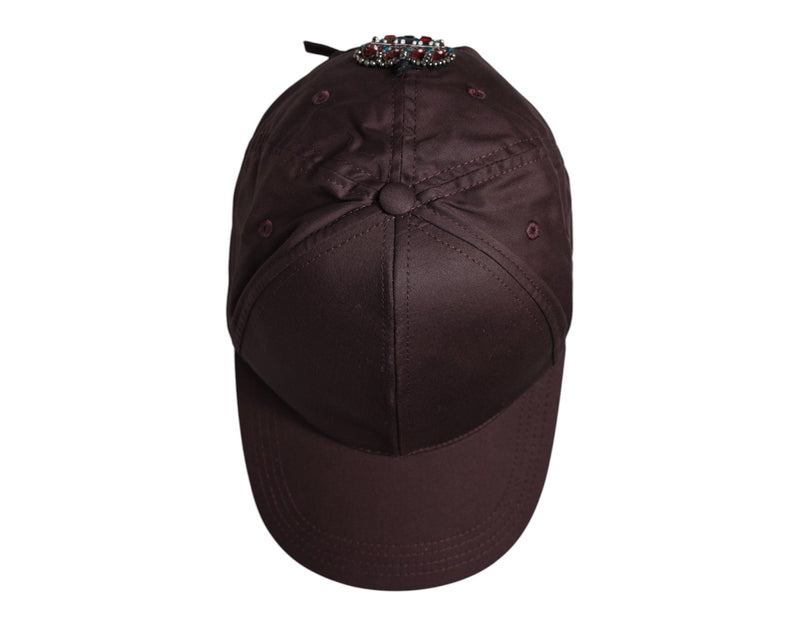 Brown Cotton DG Crown 6 Panels Baseball Cap Dolce & Gabbana