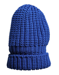 Blue Wool Knitted Winter Beanie Hat Dolce & Gabbana